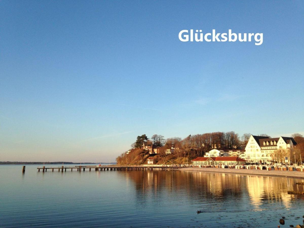 Seeblick II - Gemuetliche 60Qm - Ganzes Haus - 50M Zum Naturstrand - Mit Terrasse Und Grossem Garten Glücksburg Eksteriør bilde